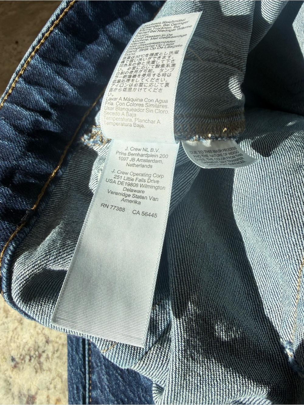 J.Crew Curvy Denim Wide Leg Jeans Dark Indigo Wide Leg High Rise Size 28P - Picture 10 of 10